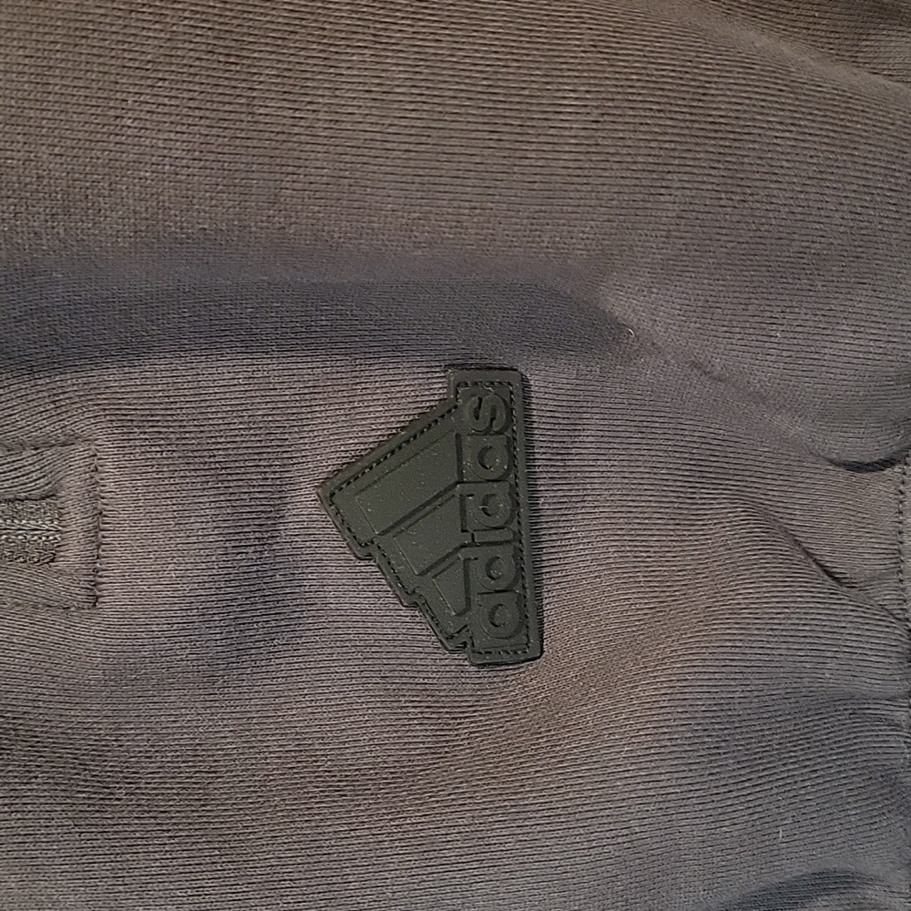 Adidas Cropped Half-Zip Sweatshirt, Dark Grey, Small, NWOT - Picture 5 of 9
